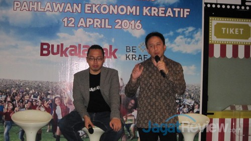 Triawan Munaf menyampaikan rasa antusiasnya dalam program kerjasama dengan BukaLapak