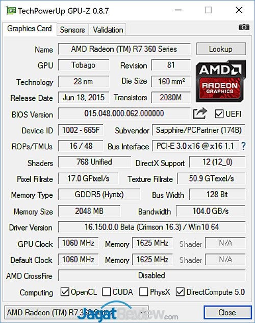Review VGA Card Sapphire Nitro R7 360 2G 2 Sapphire_Nitro_R7360_GPUZ