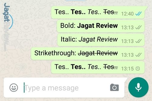 Tips WhatsApp: Teks Bold, Italic, & Strikethrough