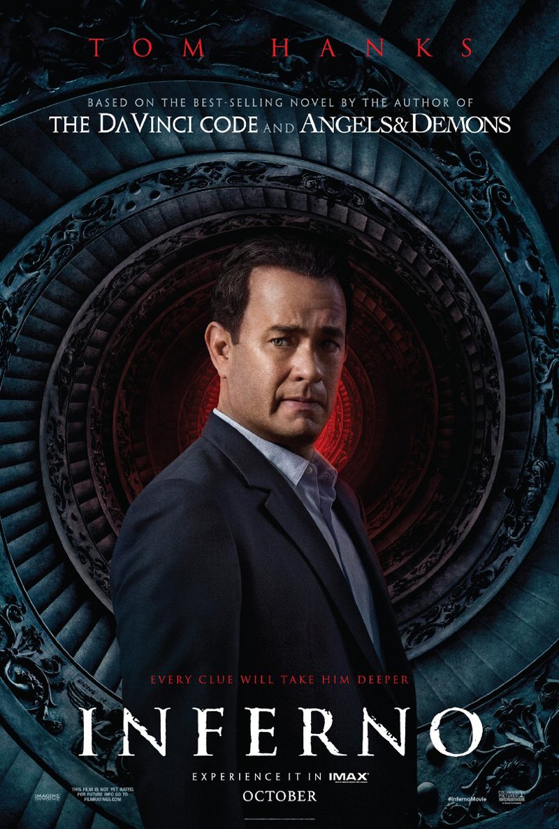 Poster Perdana Inferno Tunjukkan Penampilan Robert Langdon 2 inferno movie poster 2016 tom hanks