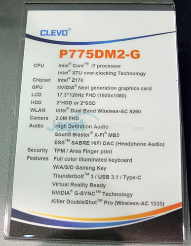 Computex 2016 - Clevo Booth 02A