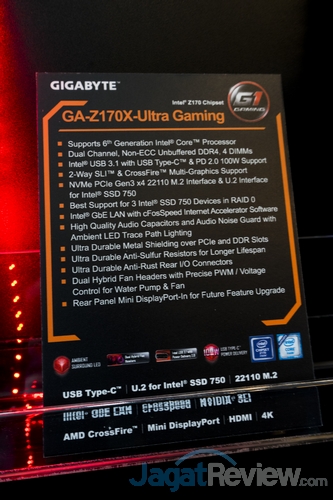 Gigabyte Hadirkan Motherboard Z170 Baru Untuk Seri Ultra Gaming 3 GA-Z170X-UltraGaming-Specs