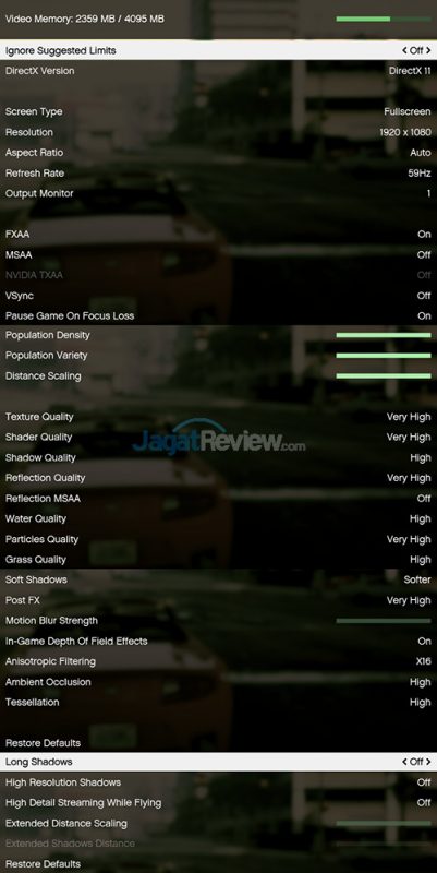 Review Notebook Gaming: HP Pavilion Gaming 15-ak035tx 7 HP Pavilion Gaming 15-ak035tx GTAV Setting Default
