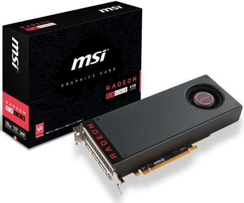 Parade VGA AMD Radeon RX 480 8 GB 1 MSI RX 480 8GB