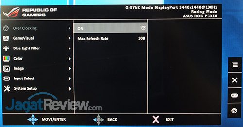 Hands-On Review Monitor: ASUS ROG SWIFT PG348Q 1 ASUS ROG Swift PG348Q Menu 01