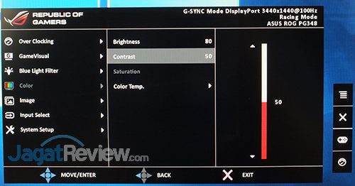 Hands-On Review Monitor: ASUS ROG SWIFT PG348Q 11 ASUS ROG Swift PG348Q Menu 11