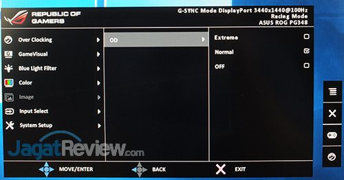 Hands-On Review Monitor: ASUS ROG SWIFT PG348Q 13 ASUS ROG Swift PG348Q Menu 13