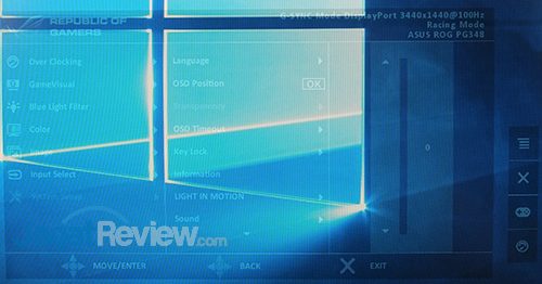 Hands-On Review Monitor: ASUS ROG SWIFT PG348Q 20 ASUS ROG Swift PG348Q Menu 20