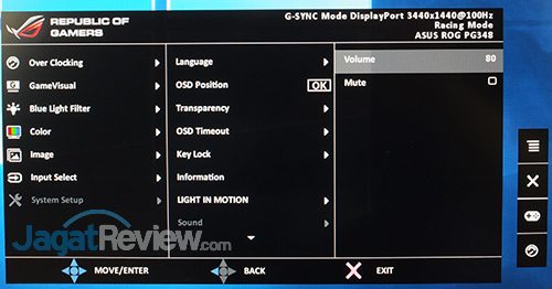 Hands-On Review Monitor: ASUS ROG SWIFT PG348Q 27 ASUS ROG Swift PG348Q Menu 26