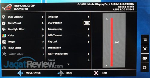 Hands-On Review Monitor: ASUS ROG SWIFT PG348Q 28 ASUS ROG Swift PG348Q Menu 27