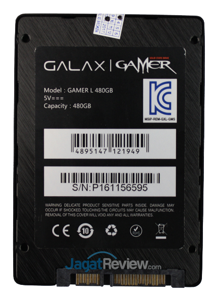 Review SSD Galax Gamer L 480GB 7 SSD tampak belakang