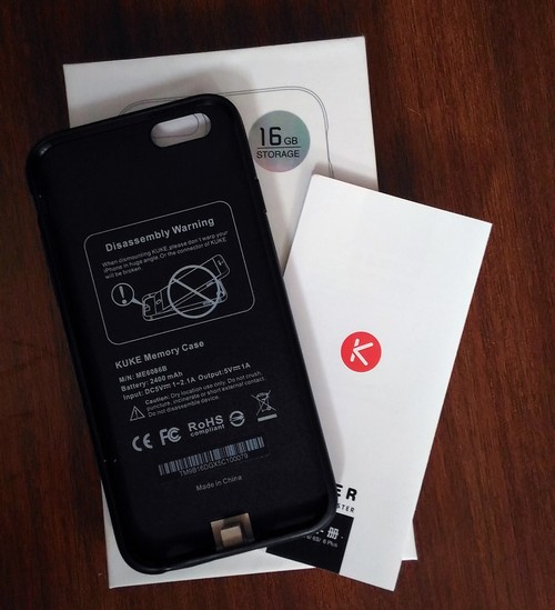 Hands-On Kuner KUKE iPhone 6 Case Battery + Memory 2 P_20160706_103655