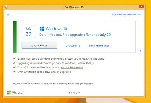 Windows 10 Upgrade Offer