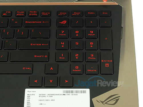 Review Notebook Gaming: ASUS ROG GX700 20 ASUS ROG GX700 ROG Keys & Top Speaker