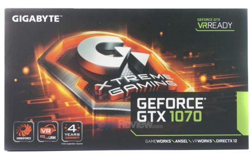 Review Gigabyte GTX 1070 Xtreme Gaming 3 Gigabyte GTX 1070 Xtreme Gaming 1