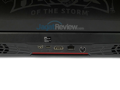 MSI GT72S 6QE Rear Connectors