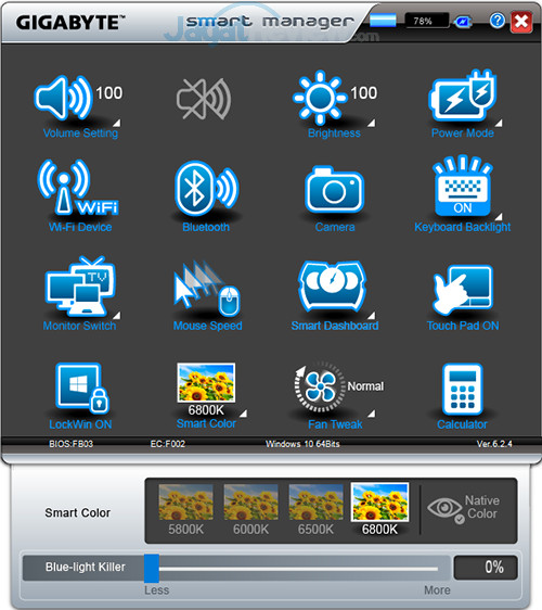 Review Notebook Gaming: Gigabyte P55W v6 7 gigabyte-p55w-v6-smart-manager-07