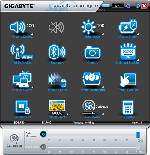 Review Notebook Gaming: Gigabyte P55W v6 9 gigabyte-p55w-v6-smart-manager-09