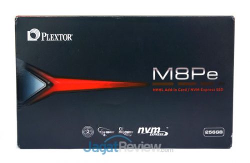 Review SSD Plextor M8Pe (Y) NVMe 256 GB 2 Box tampak depan