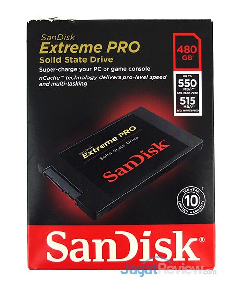 Review SSD SanDisk Extreme PRO 480 GB 2 Box tampilan depan