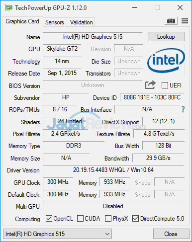 Review Notebook Convertible: HP Elite x2 1012 G1 7 HP Elite x2 1012 G1 GPUZ