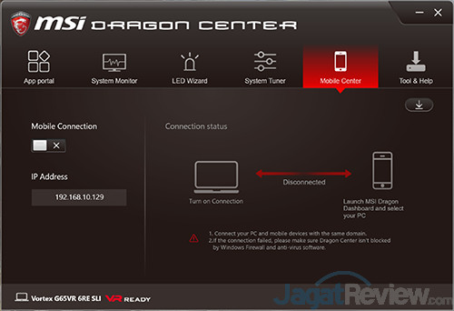 Review Mini PC Desktop: MSI Vortex G65VR 6RE SLI 16 MSI Vortex G65VR 6RE SLI Dragon Center 08