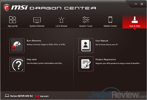 Review Mini PC Desktop: MSI Vortex G65VR 6RE SLI 17 MSI Vortex G65VR 6RE SLI Dragon Center 09