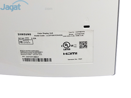 Samsung LC27F591FDNXZA Kensington Security Lock