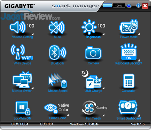 Review Notebook Gaming: Gigabyte P35X v6 1 Gigabyte P35X v6 Smart Manager 01