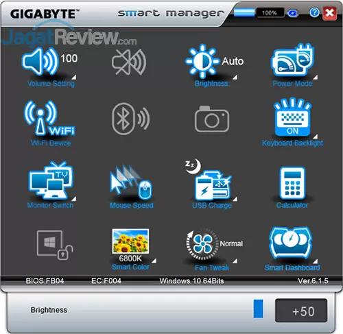 Review Notebook Gaming: Gigabyte P35X v6 4 Gigabyte P35X v6 Smart Manager 04