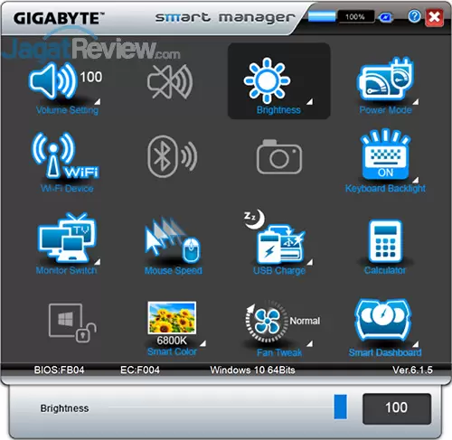 Review Notebook Gaming: Gigabyte P35X v6 5 Gigabyte P35X v6 Smart Manager 05