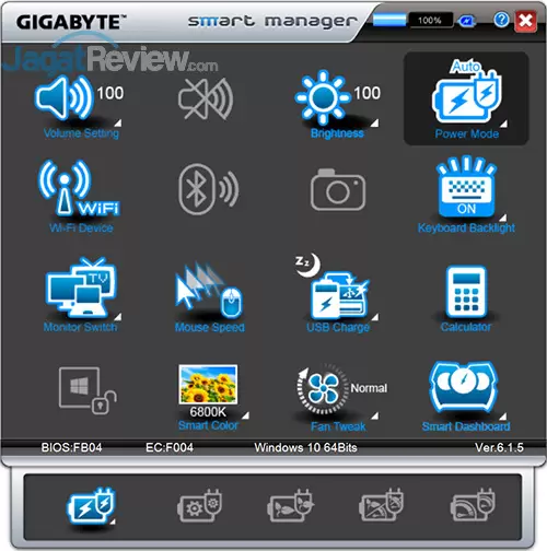 Review Notebook Gaming: Gigabyte P35X v6 9 Gigabyte P35X v6 Smart Manager 06