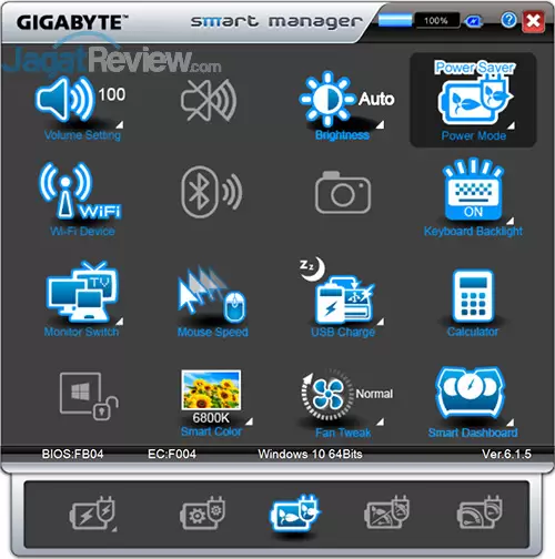 Review Notebook Gaming: Gigabyte P35X v6 8 Gigabyte P35X v6 Smart Manager 08