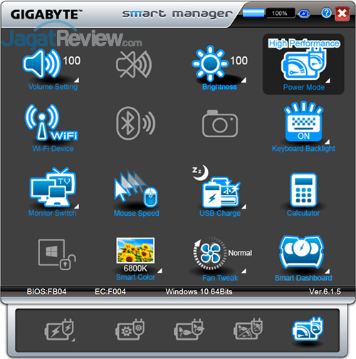 Review Notebook Gaming: Gigabyte P35X v6 6 Gigabyte P35X v6 Smart Manager 10