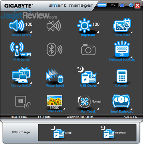 Review Notebook Gaming: Gigabyte P35X v6 16 Gigabyte P35X v6 Smart Manager 17