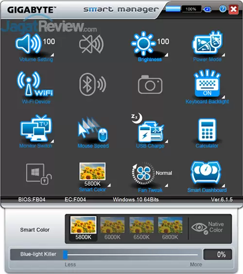 Review Notebook Gaming: Gigabyte P35X v6 17 Gigabyte P35X v6 Smart Manager 18