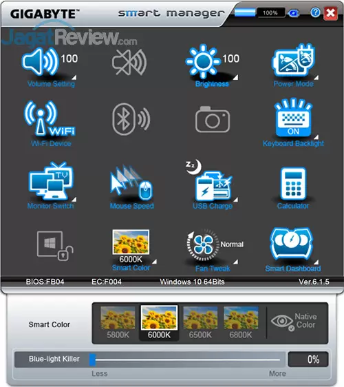 Review Notebook Gaming: Gigabyte P35X v6 18 Gigabyte P35X v6 Smart Manager 19