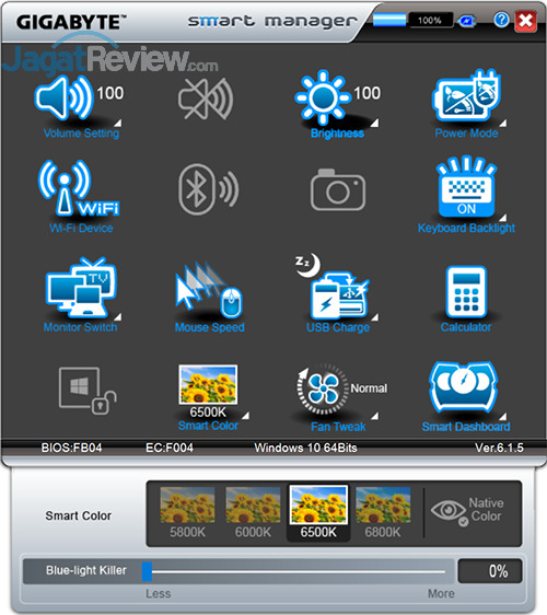 Review Notebook Gaming: Gigabyte P35X v6 19 Gigabyte P35X v6 Smart Manager 20