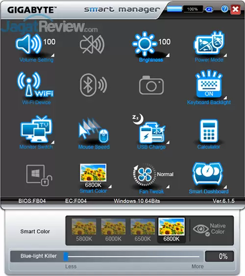 Review Notebook Gaming: Gigabyte P35X v6 20 Gigabyte P35X v6 Smart Manager 21