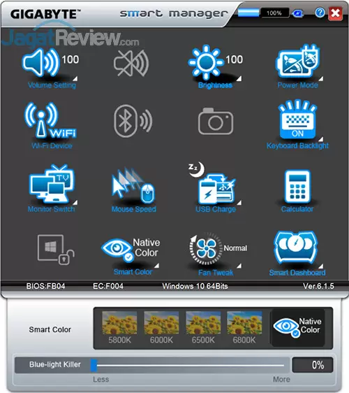 Review Notebook Gaming: Gigabyte P35X v6 21 Gigabyte P35X v6 Smart Manager 22