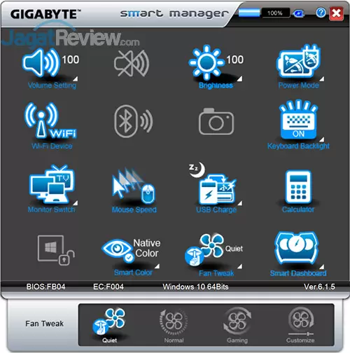 Review Notebook Gaming: Gigabyte P35X v6 23 Gigabyte P35X v6 Smart Manager 24