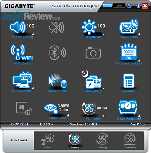 Review Notebook Gaming: Gigabyte P35X v6 24 Gigabyte P35X v6 Smart Manager 25