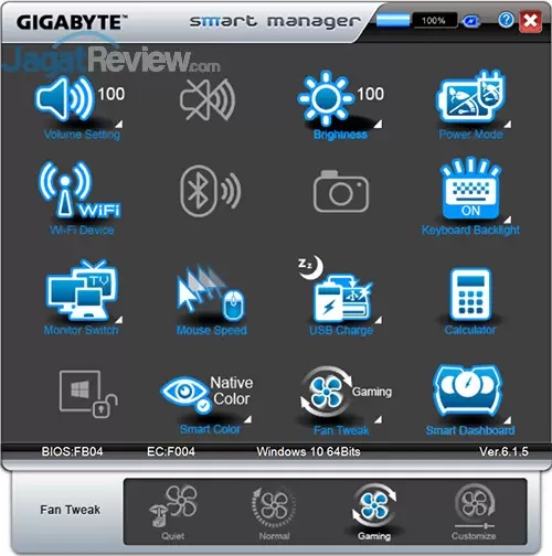 Review Notebook Gaming: Gigabyte P35X v6 25 Gigabyte P35X v6 Smart Manager 26