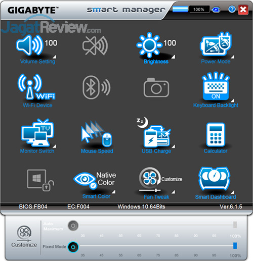 Review Notebook Gaming: Gigabyte P35X v6 27 Gigabyte P35X v6 Smart Manager 28
