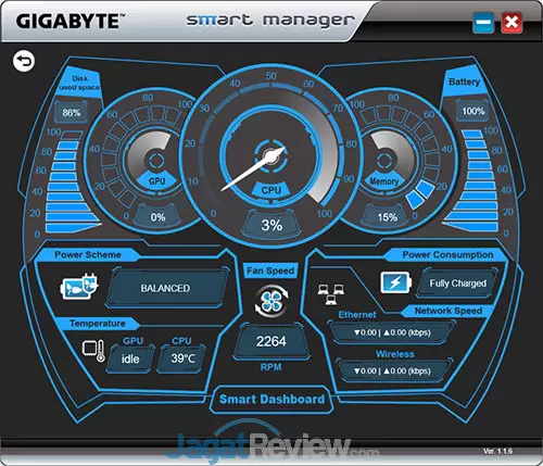 Review Notebook Gaming: Gigabyte P35X v6 28 Gigabyte P35X v6 Smart Manager Dashboard