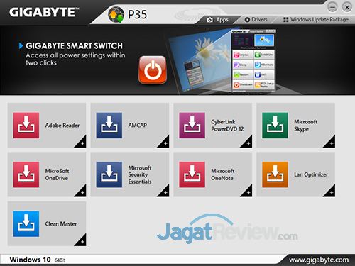 Review Notebook Gaming: Gigabyte P35X v6 29 Gigabyte P35X v6 Smart Update 01