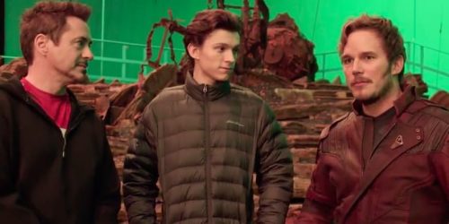 The Avengers Masih akan Berlanjut Selepas Avengers 4 1 Robert Downey Jr Tom Holland and Chris Pratt on Avengers Infinity War set