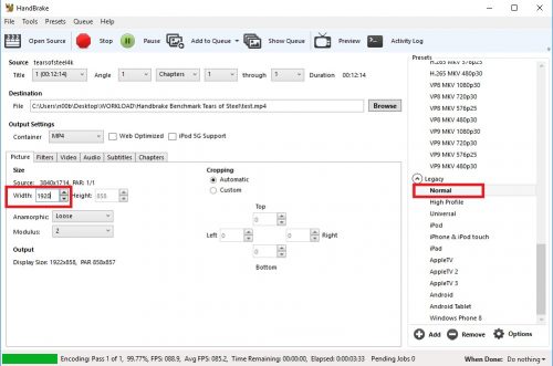 Review Prosesor AMD RYZEN 7 1800X 3 handbrake