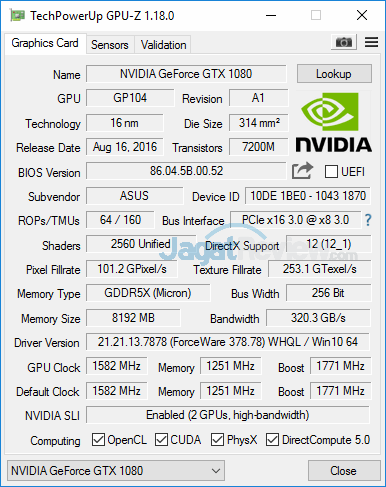 Review Notebook Gaming: ASUS ROG GX800VH 7 ASUS ROG GX800 GPUZ 01