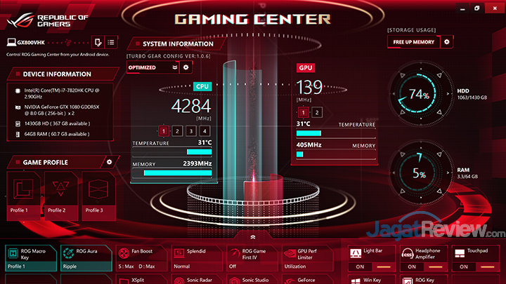 Review Notebook Gaming: ASUS ROG GX800VH 2 ASUS ROG GX800 Gaming Center 02
